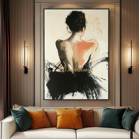 Women Body Painting | Back Of A Woman Painting | Contemporary Wall Art Decor | Contemporary Wall Decor #AP130