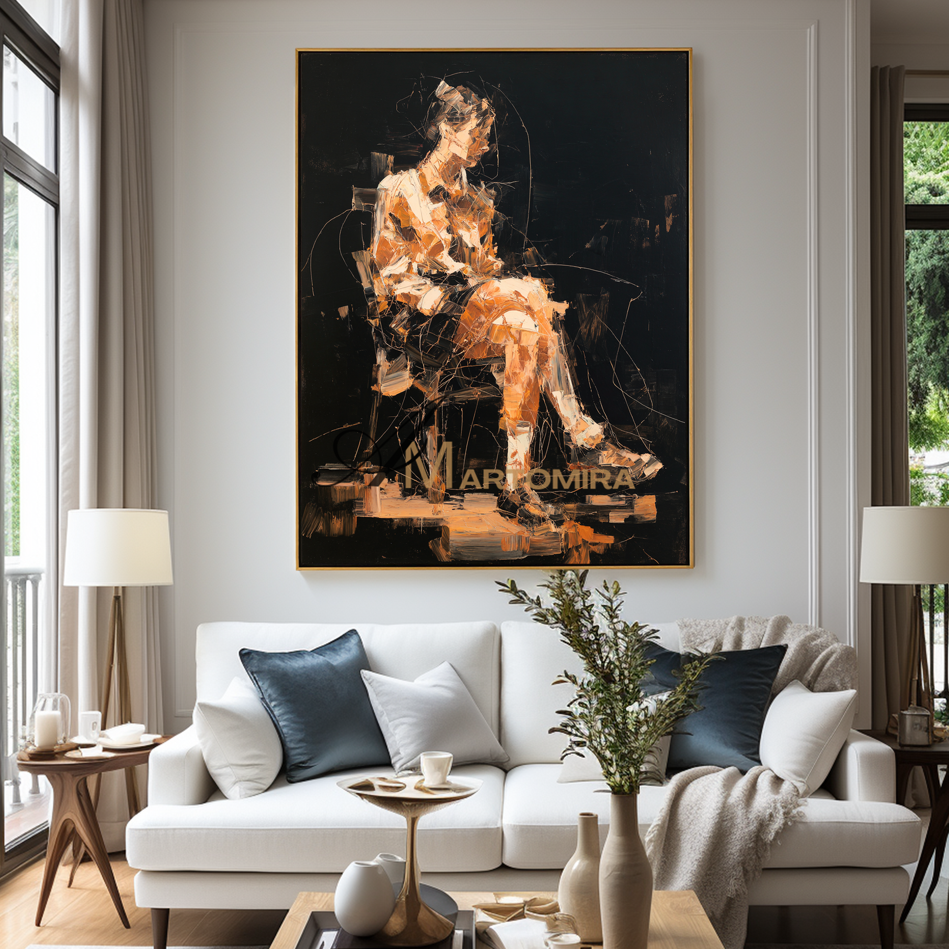 Abstract Canvas Art | Abstract Woman Painting | Feminine Wall Art For Bedroom | Abstract Art Paintings #AP122