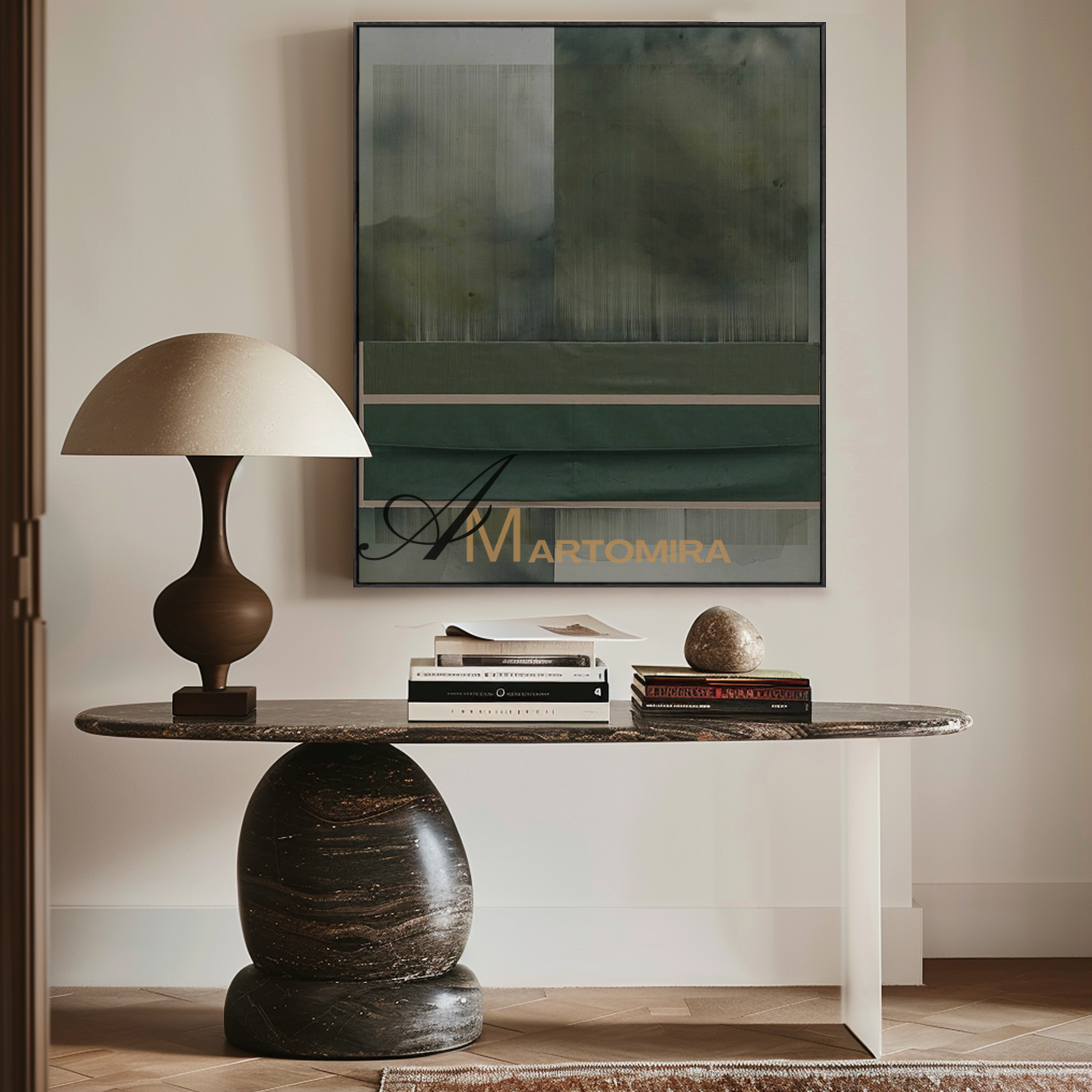 Large Abstract Wall Art | Contemporary Modern Wall Decor | Green Abstract Wall Art  #MF107