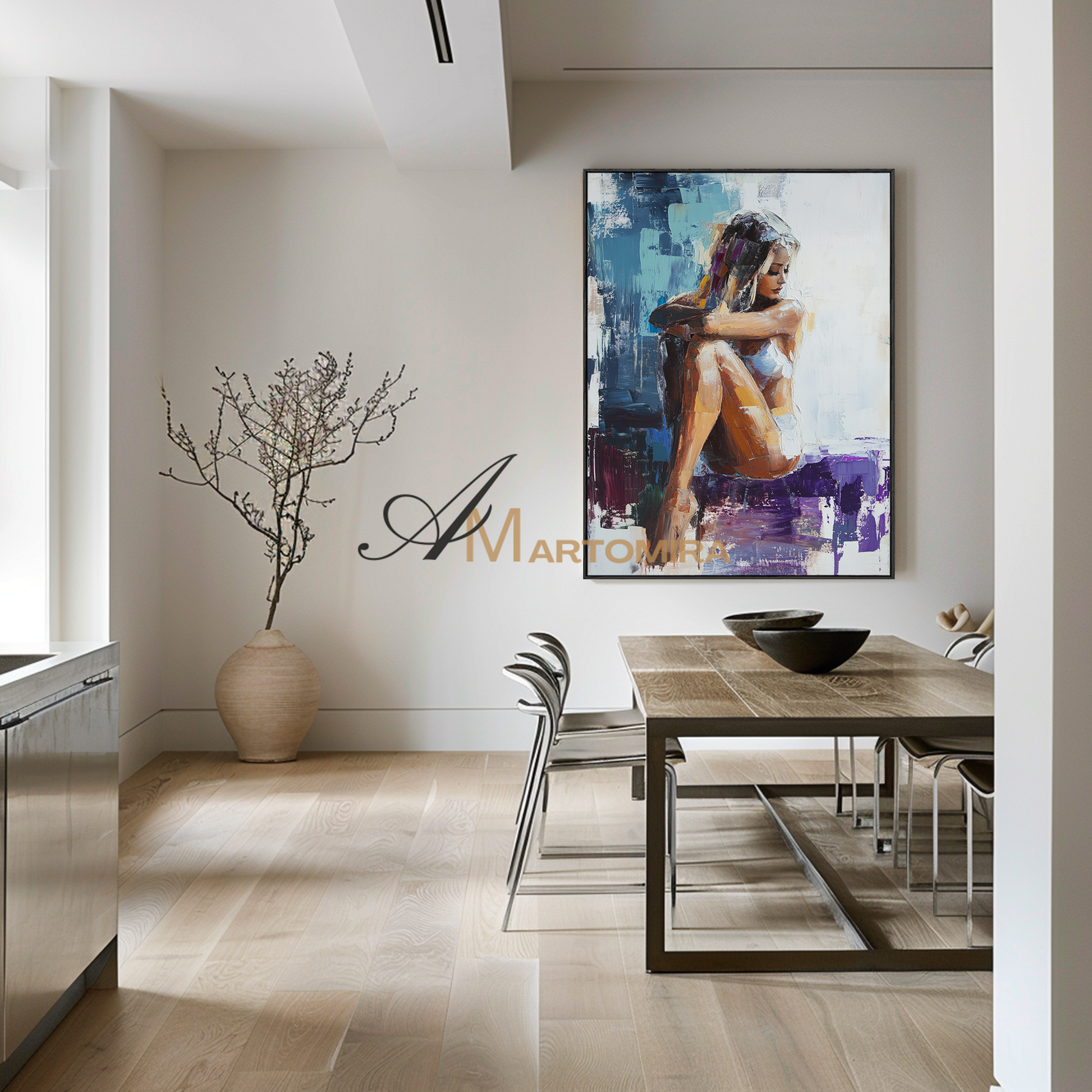 Painting Art Woman | Emotional Artwork | Women'S Body Painting | Modern Wall Decor Art #AP120