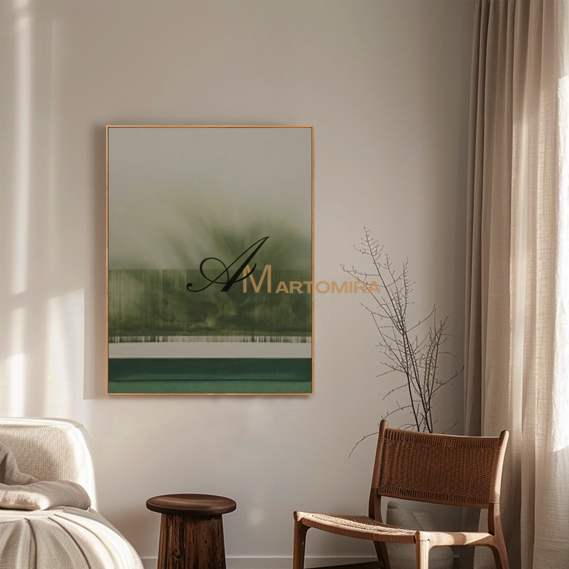 Abstract Wall Art | Green Wall Art | Abstract Wall Art For Living Room | Modern Art #MF106