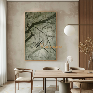 Painting The Tree | Green Wall Art | Abstract Tree Painting | Tree Branch Wall Art #MF084