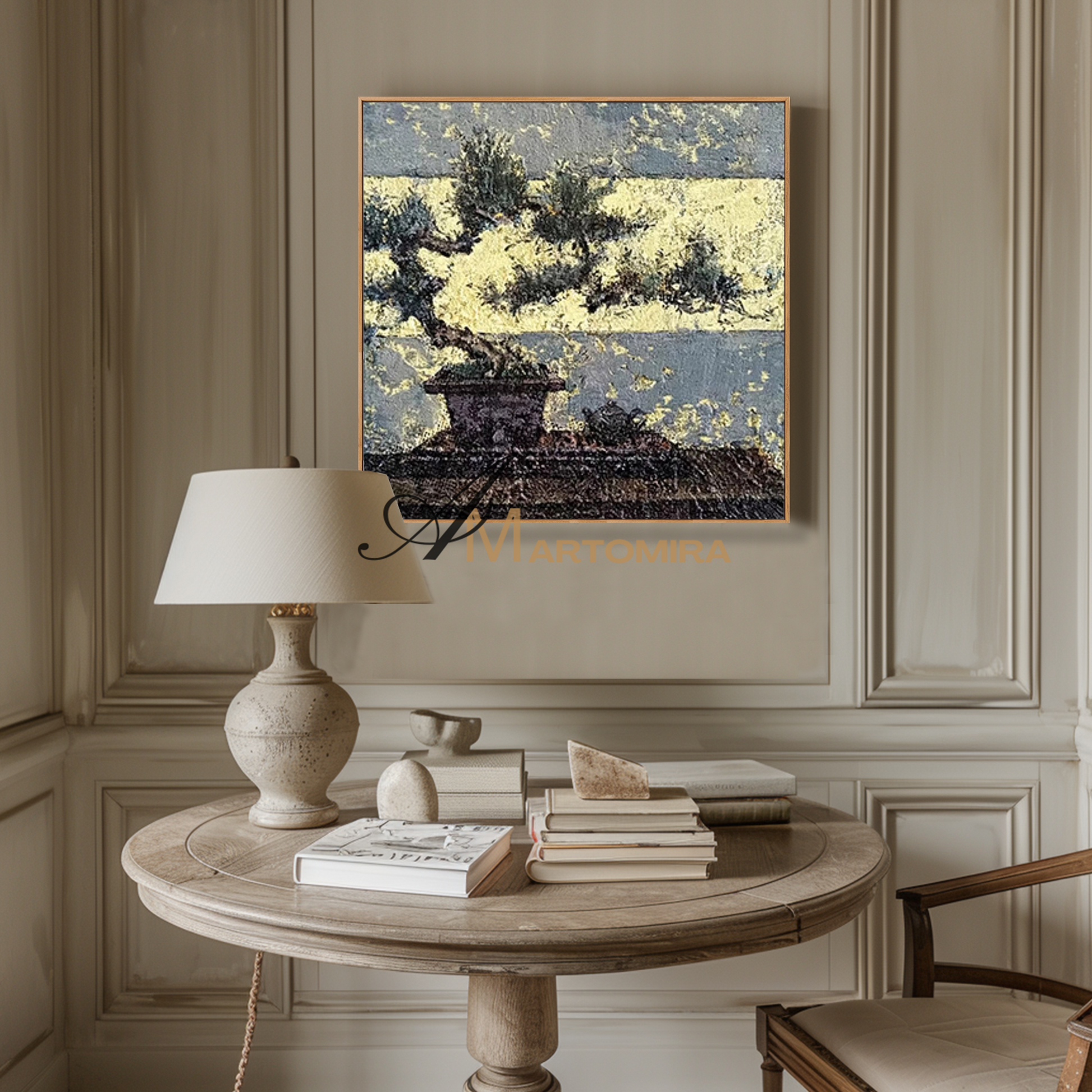 Abstract Flower Paintings | Canvas Painting Wall Decor | Bonsai Tree Painting #MF085