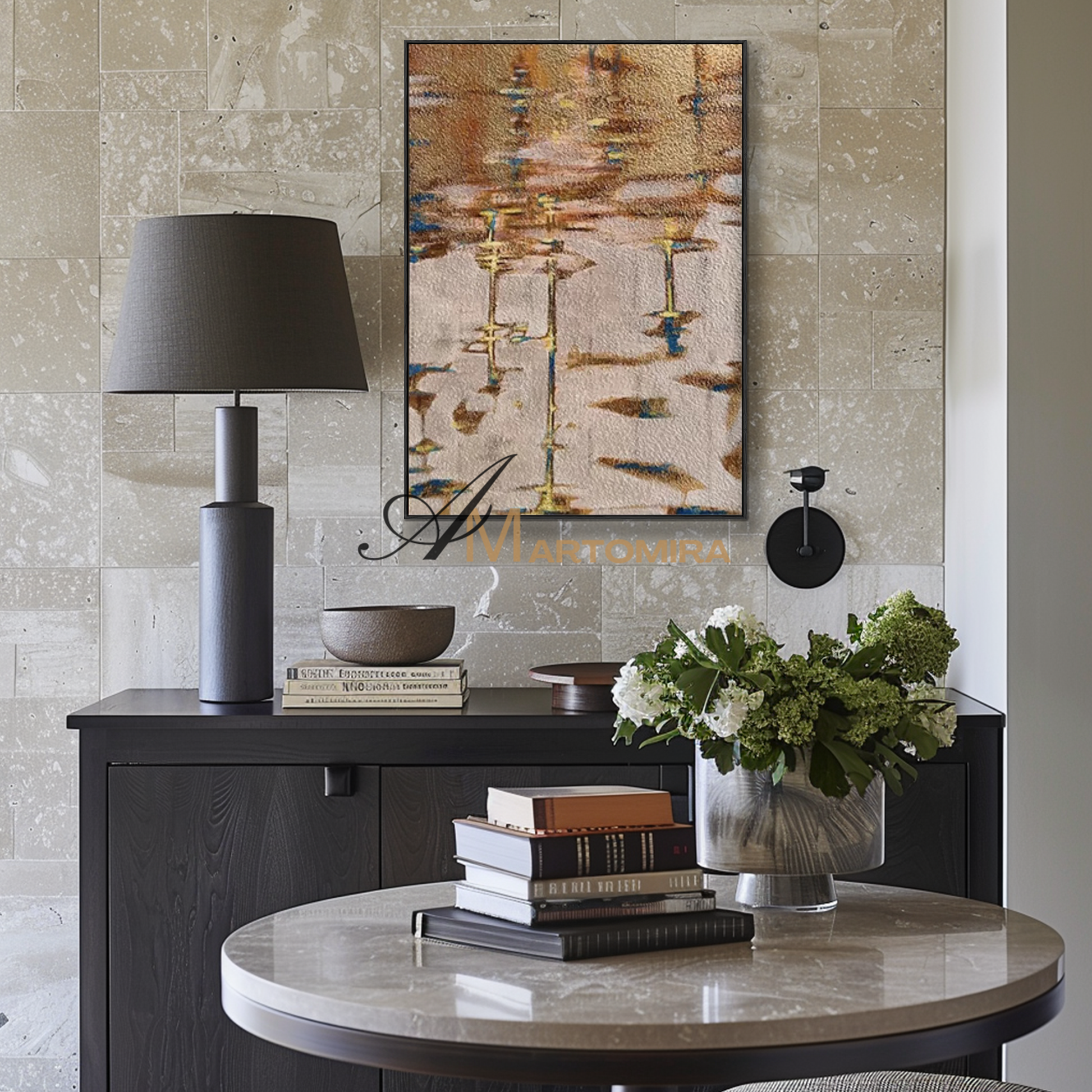 Abstract Wall Art | Modern Contemporary Wall Decor | Brown And Beige Wall Art | Large Wall Art #MF091