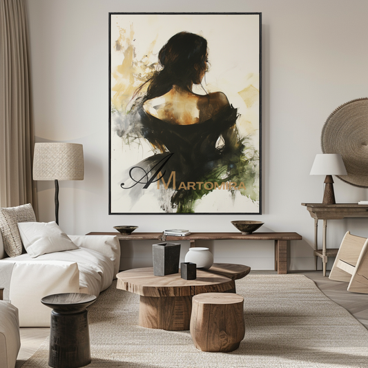 Painting Art Woman | Modern Wall Decor Art | Feminine Wall Art For Bedroom | Canvas Wall Decor #AP124