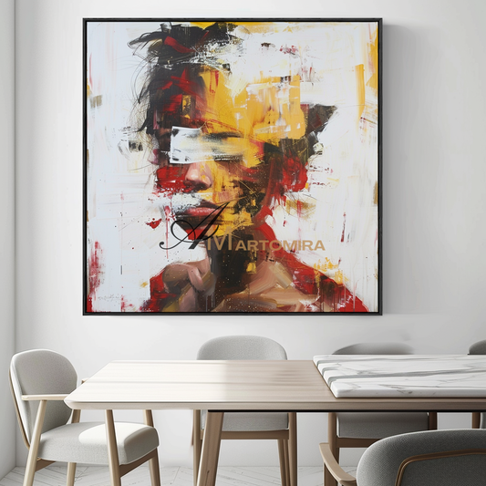 Abstract Woman Painting | Portrait Of Woman | Abstract Wall Art For Living Room | Abstract Painting #AP119