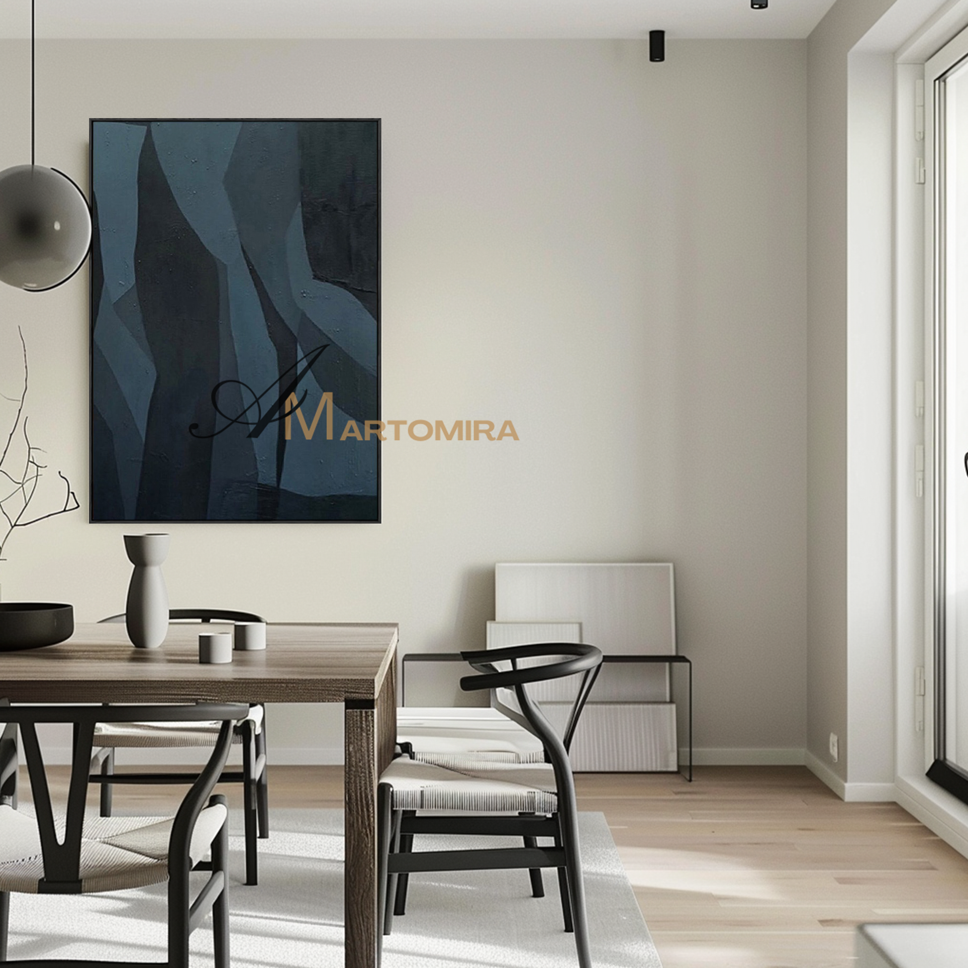 Abstract Wall Art | Abstract Geometric Art | Minimalist Wall Art For Living Room | Acrylic Paint #MF138