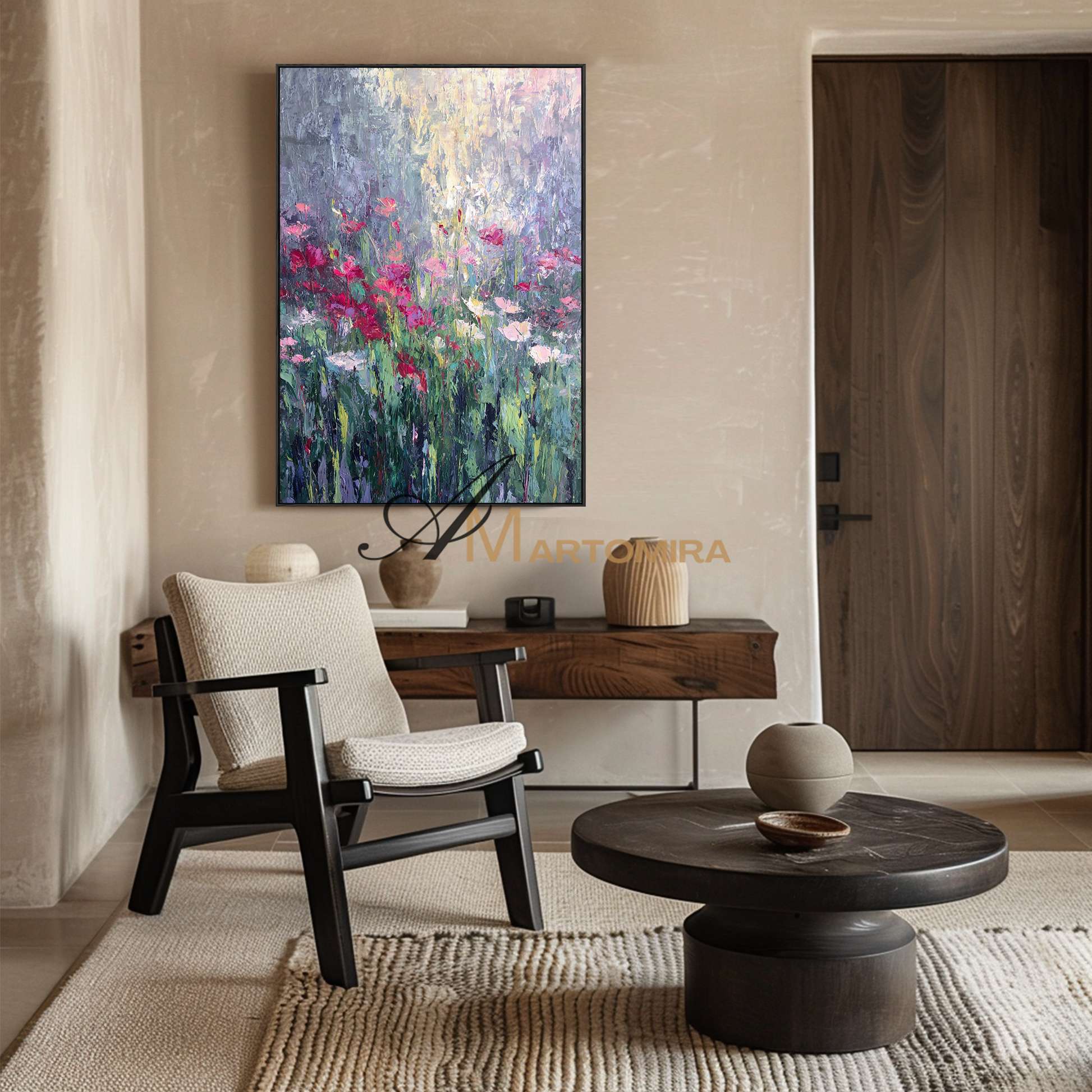 Acrylic Flower Painting | Colorful Wall Art | Floral Wall Art For Living Room | Extra Large Canvas Wall Art #CF103