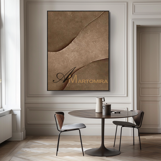 Wabi Sabi Art | Abstract Canvas Wall Art | Texture Wall Art | Brown Wall Art #MF116