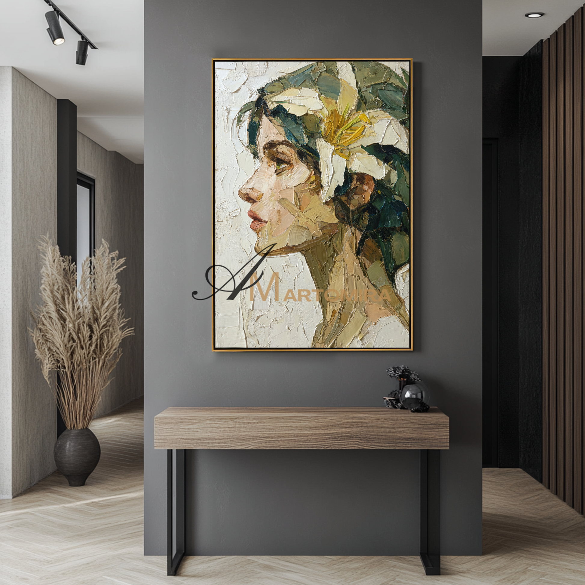 Portrait Of A Woman | Abstract Woman Painting | Abstract Canvas Art | Extra Large Wall Art For Living Room #AP135