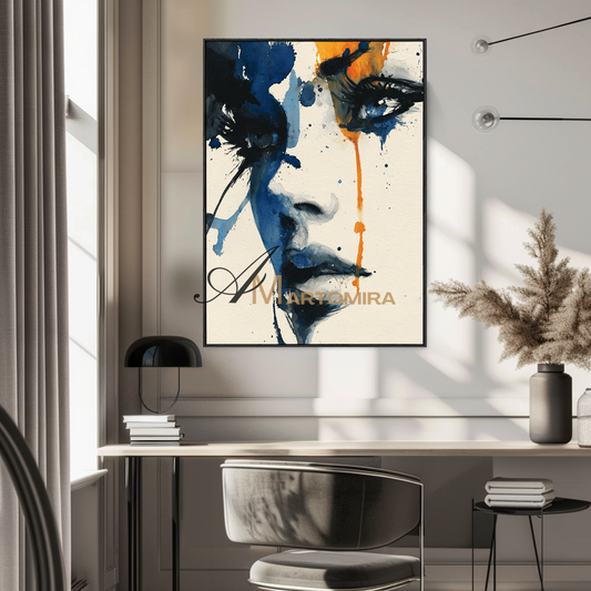 Painting Art Woman | Abstract Painting Of A Woman'S Face | Contemporary Abstract Wall Art | Large Wall Art #AP123