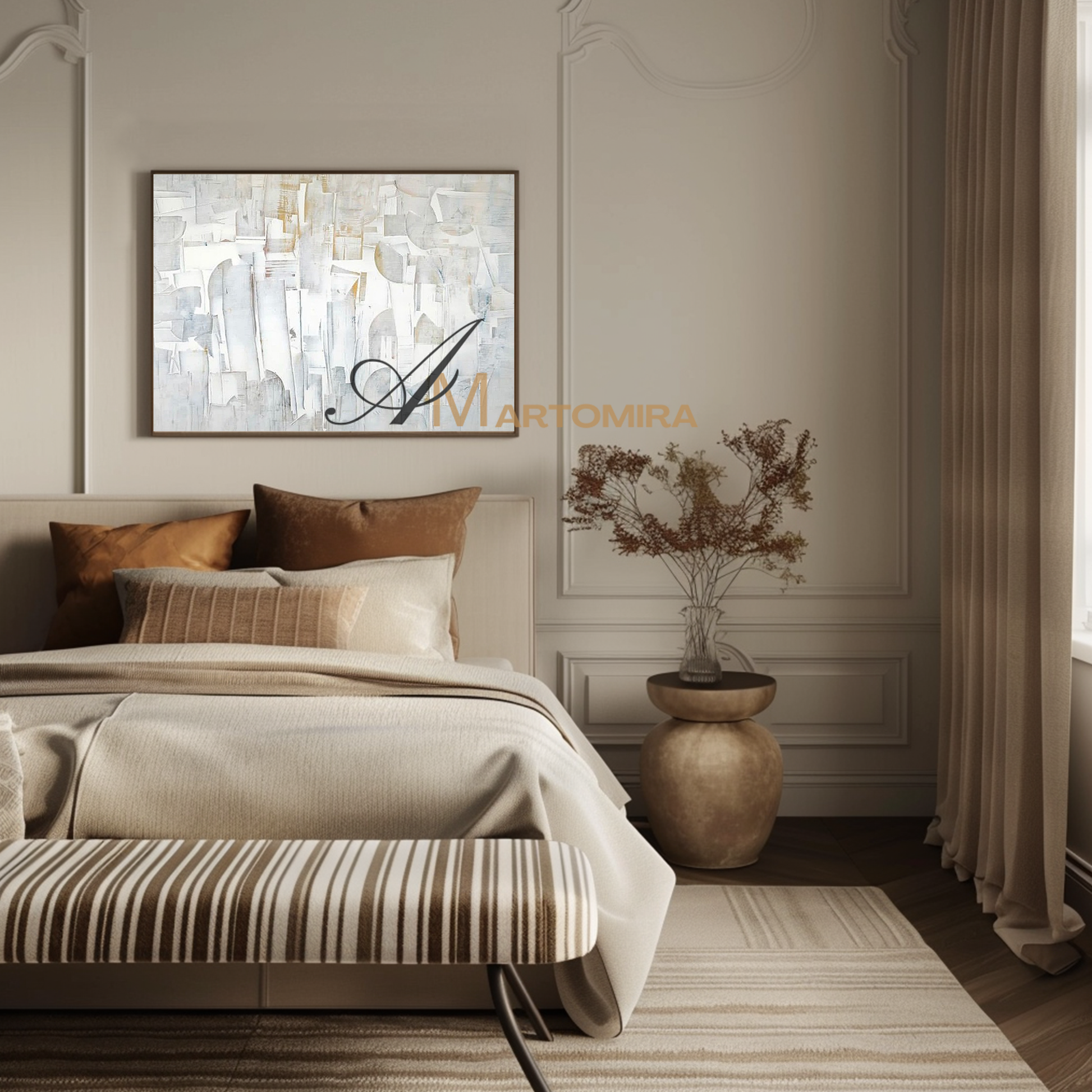 Modern Wall Decor Art | Abstract Geometric Art | Abstract Minimalist Wall Art | Neutral Wall Art #MF139