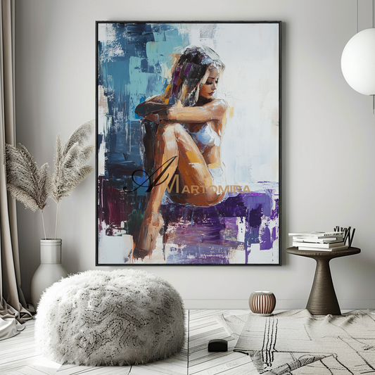 Painting Art Woman | Emotional Artwork | Women'S Body Painting | Modern Wall Decor Art #AP120