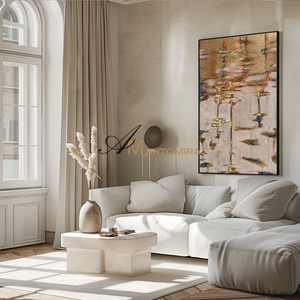 Abstract Wall Art | Modern Contemporary Wall Decor | Brown And Beige Wall Art | Large Wall Art #MF091