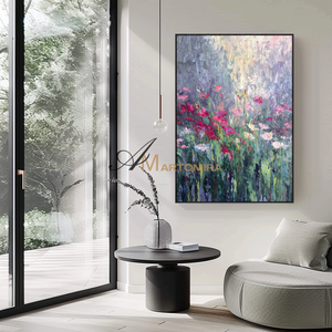 Acrylic Flower Painting | Colorful Wall Art | Floral Wall Art For Living Room | Extra Large Canvas Wall Art #CF103