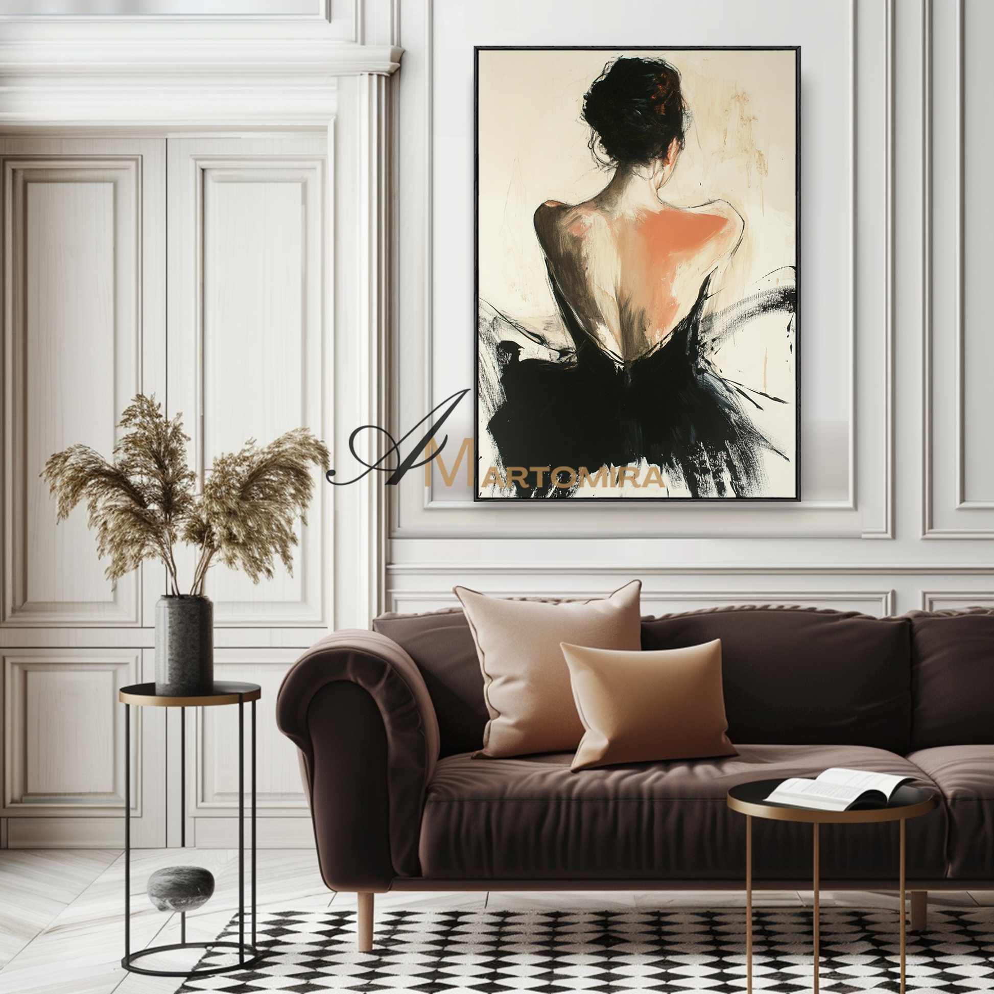 Women Body Painting | Back Of A Woman Painting | Contemporary Wall Art Decor | Contemporary Wall Decor #AP130