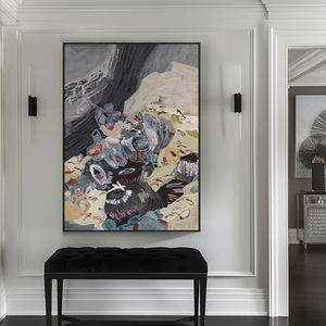 Abstract Wall Art | Contemporary Modern Wall Decor | Large Living Room Wall Art #MF04