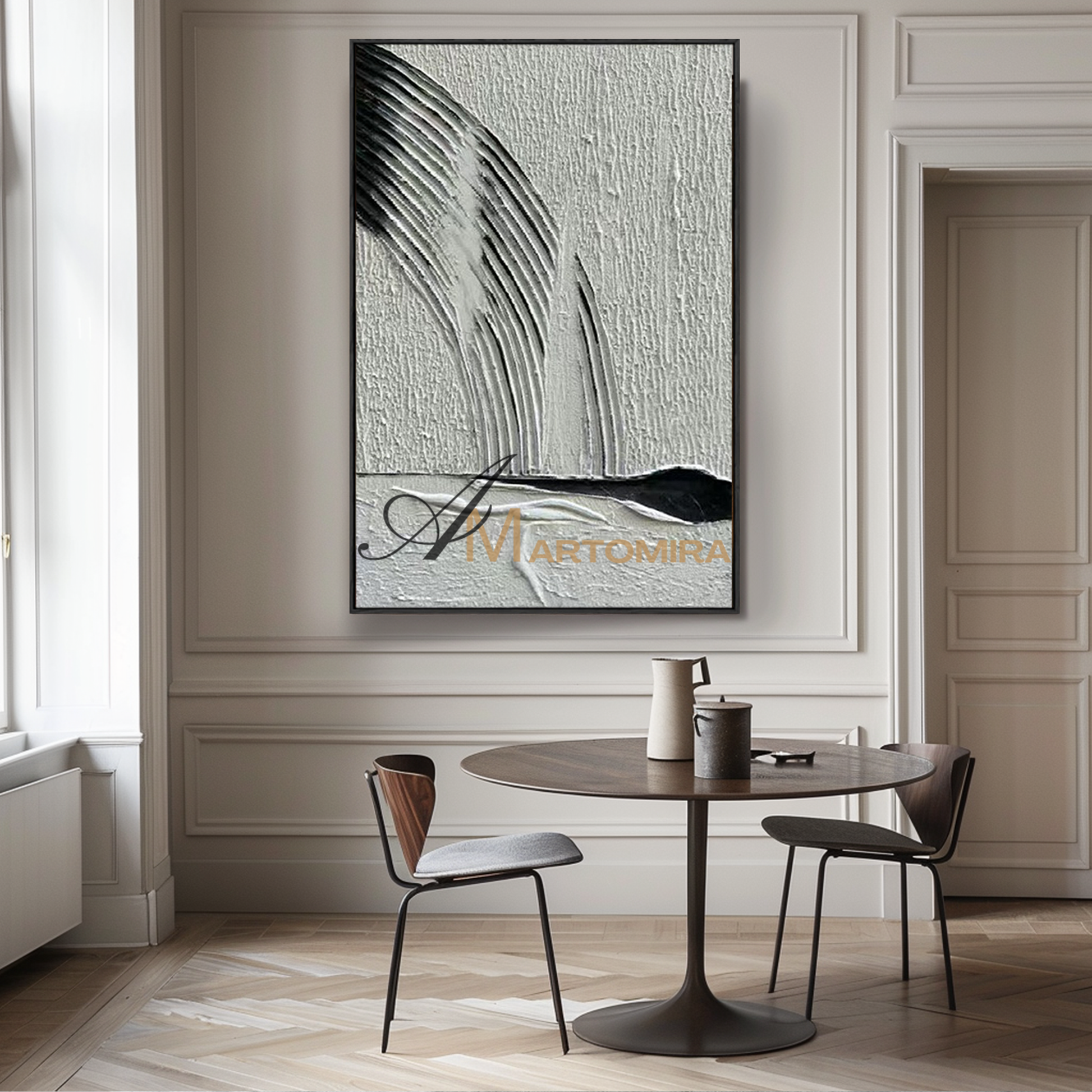 Minimalist Wall Art | Abstract Geometric Art | Black And White Wall Art | Neutral Wall Art #MF144