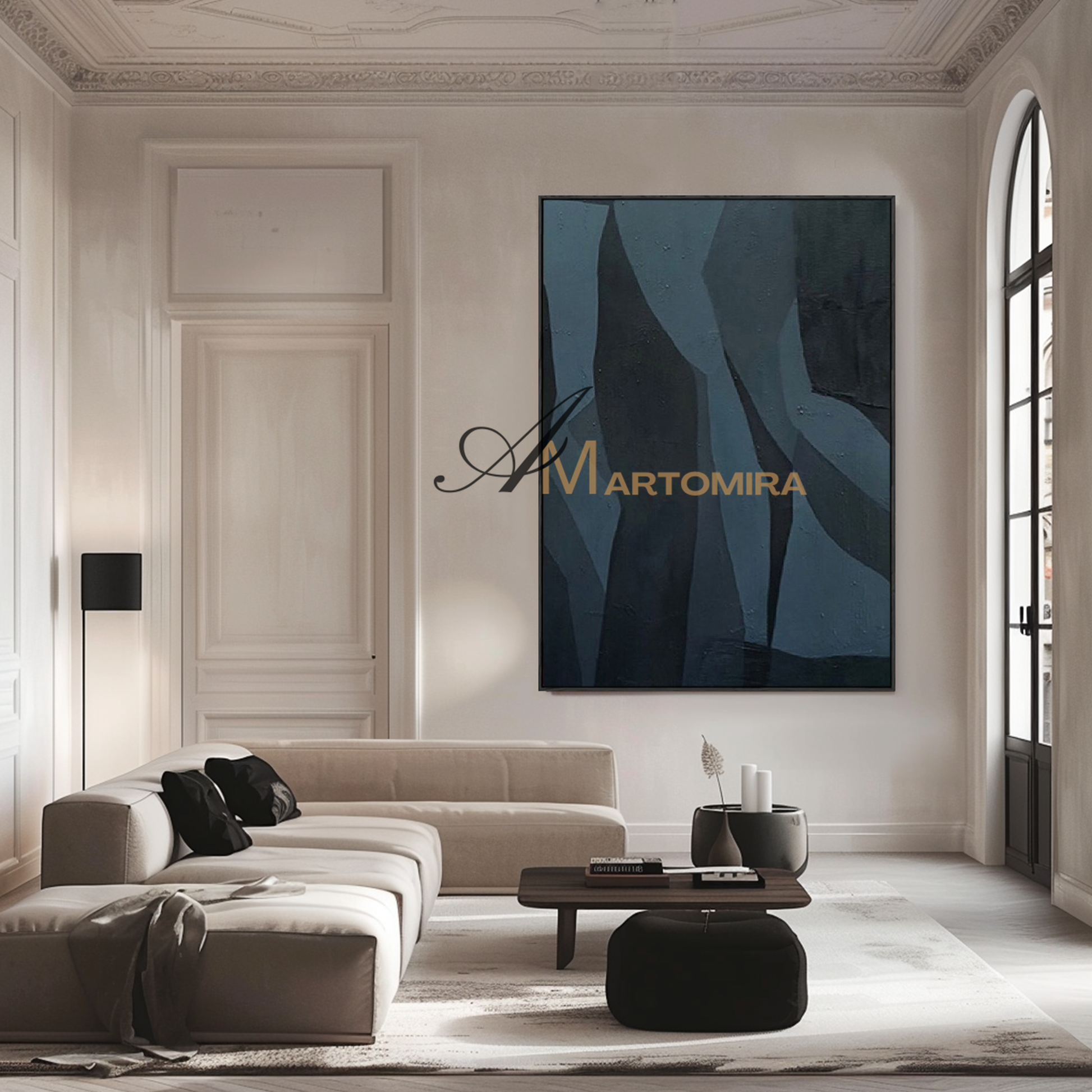 Abstract Wall Art | Abstract Geometric Art | Minimalist Wall Art For Living Room | Acrylic Paint #MF138