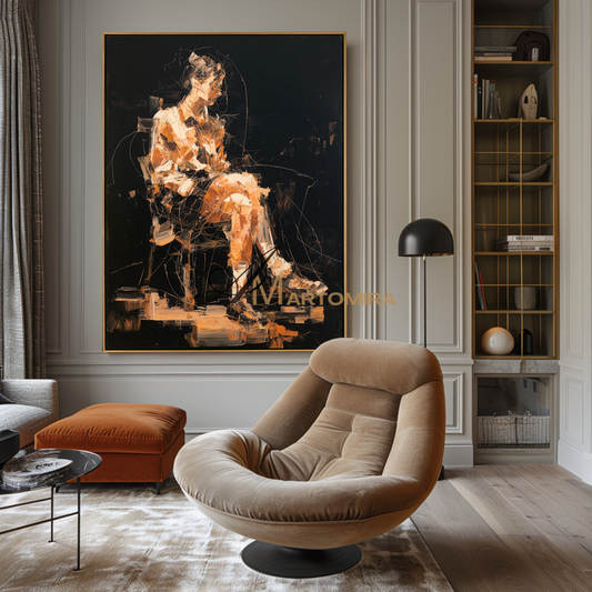 Abstract Canvas Art | Abstract Woman Painting | Feminine Wall Art For Bedroom | Abstract Art Paintings #AP122