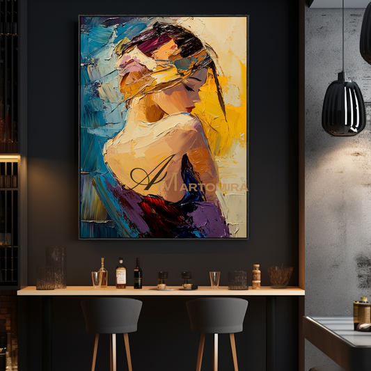Woman In Gold Painting | Portrait Of A Beautiful Woman | Decorative Wall Art | Wall Decorations #AP134