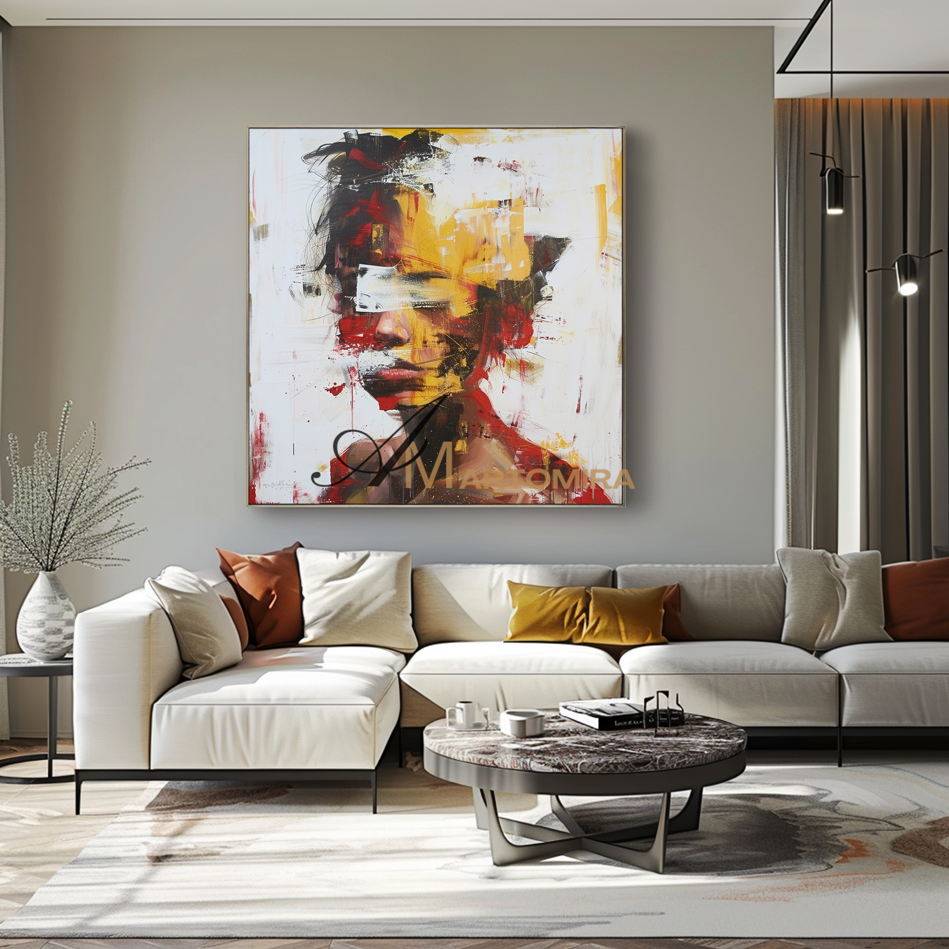 Abstract Woman Painting | Portrait Of Woman | Abstract Wall Art For Living Room | Abstract Painting #AP119