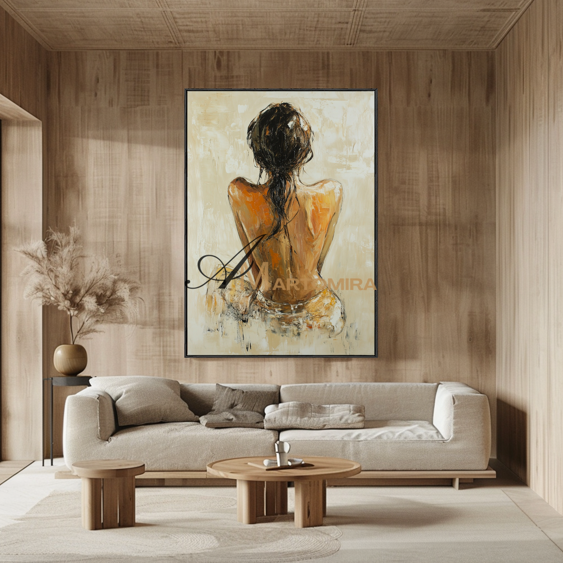 Painting Art Woman | Back Of A Woman Painting | Feminine Wall Art For Bedroom | Wall Art Decor #AP131