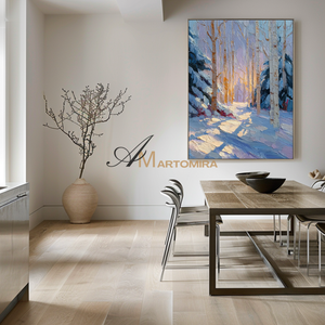 Decorative Wall Art | Winter Scene Wall Art | Beautiful Landscape Art | Large Canvas Wall Art For Living Room #CL096