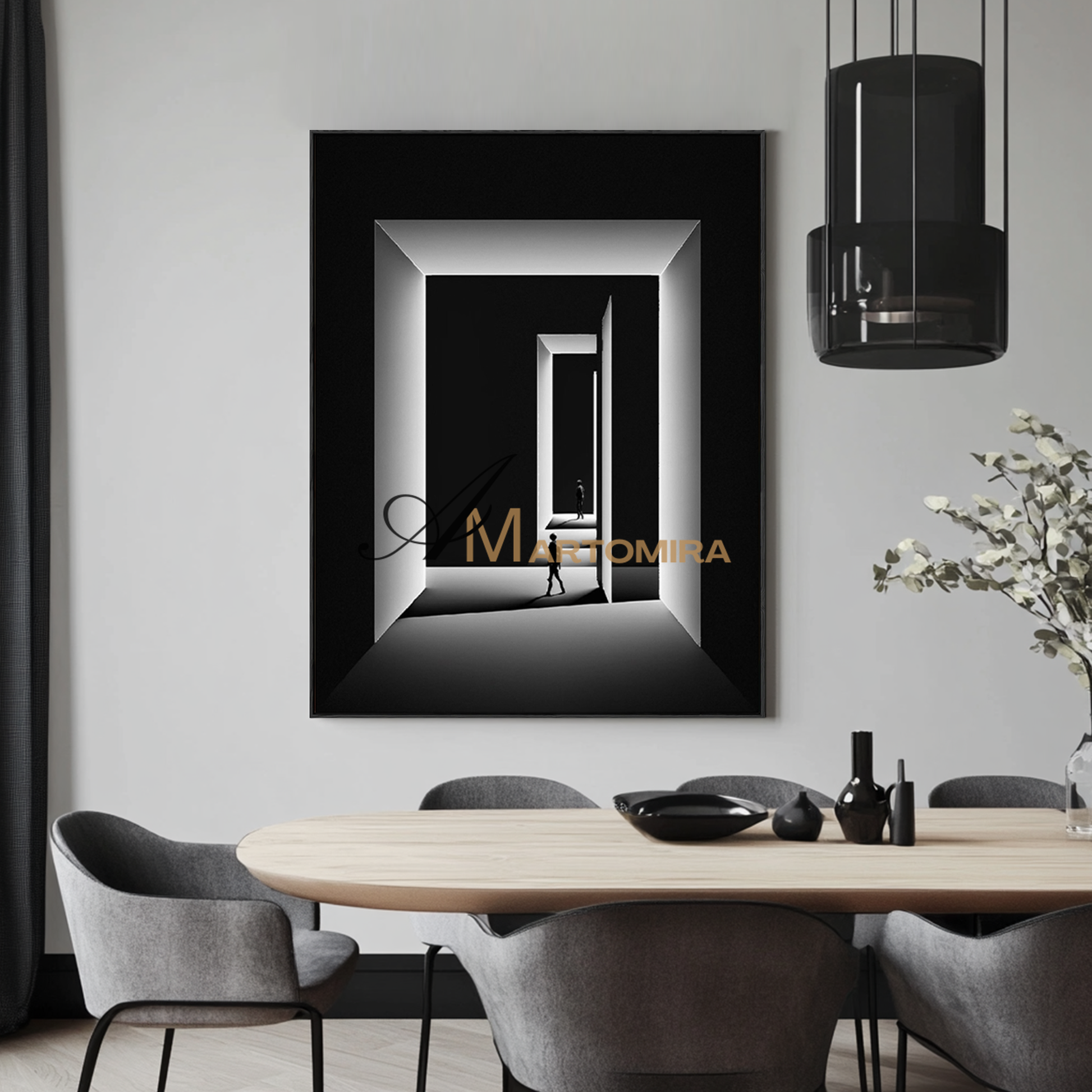 Black And White Art | Minimalist Wall Art | Living Room Large Wall Art | Wall Decorations #MF098
