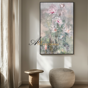 Flower Canvas Painting | Impressionist Flowers | Floral Wall Art For Living Room | Acrylic Paint #MF088