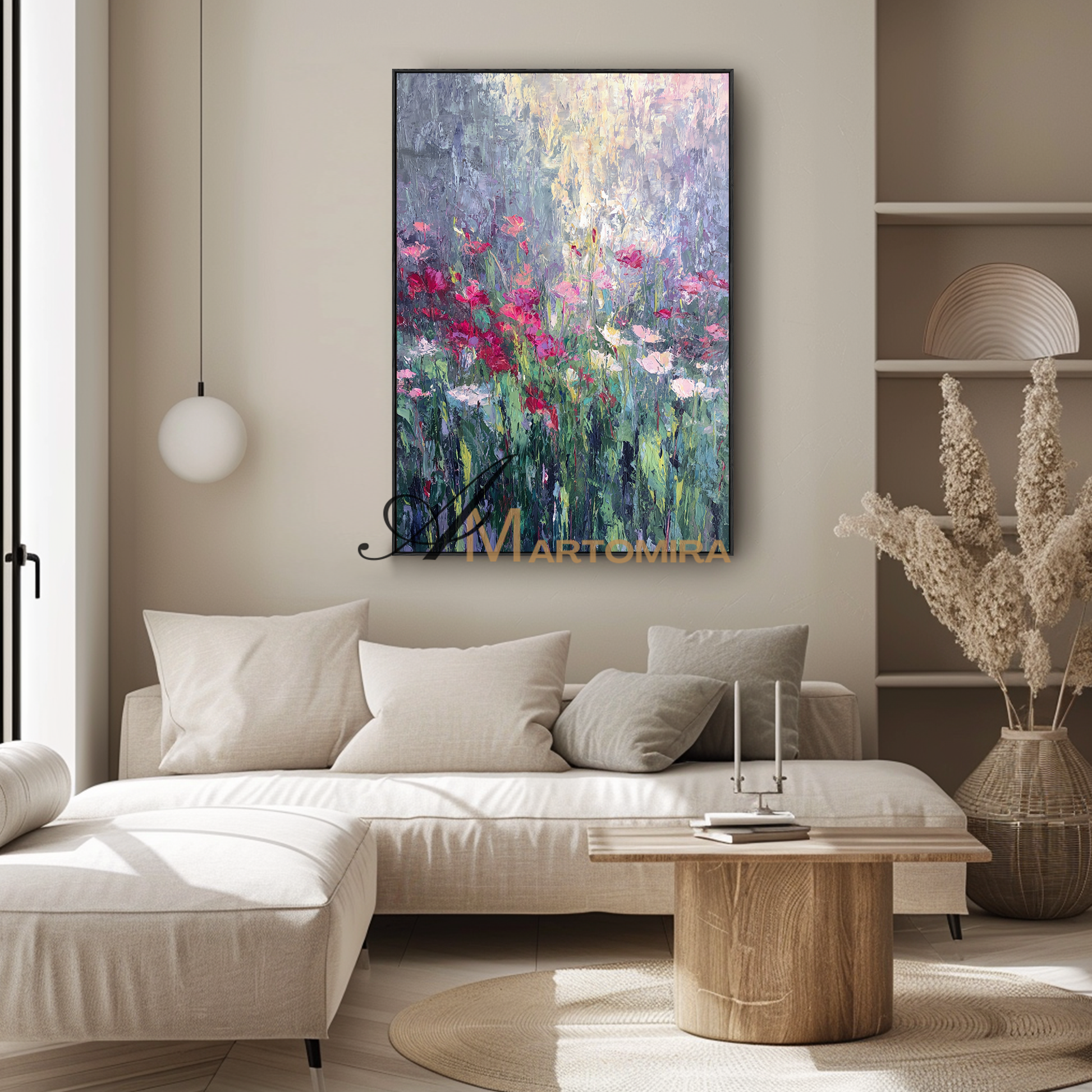 Acrylic Flower Painting | Colorful Wall Art | Floral Wall Art For Living Room | Extra Large Canvas Wall Art #CF103