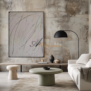 Wabi Sabi Wall Art | Beige Wall Art | Geometric Abstract Wall Art | Abstract Minimalist Wall Art #MF135
