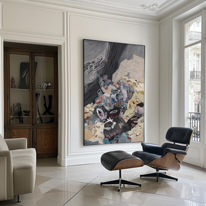 Abstract Wall Art | Contemporary Modern Wall Decor | Large Living Room Wall Art #MF04