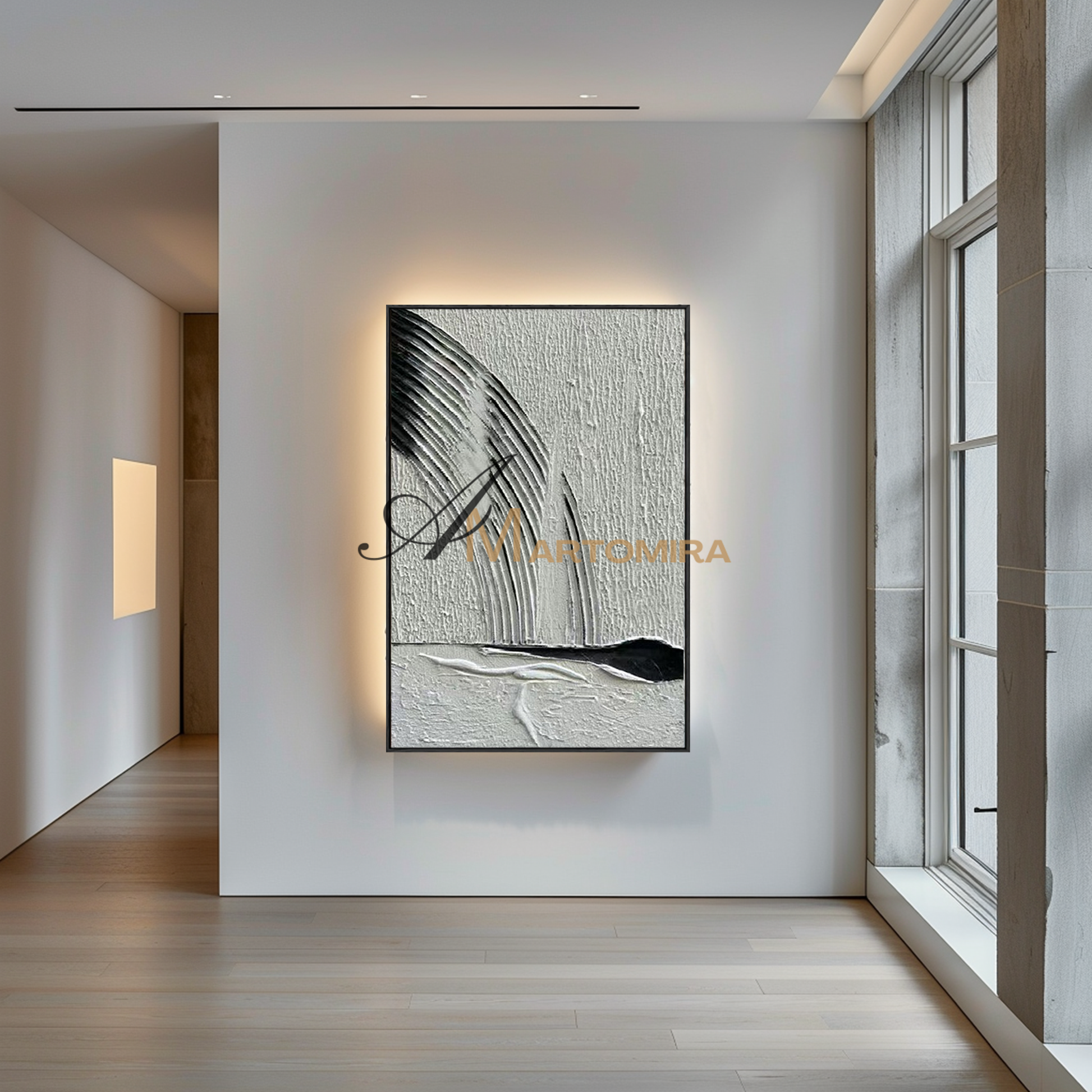 Minimalist Wall Art | Abstract Geometric Art | Black And White Wall Art | Neutral Wall Art #MF144
