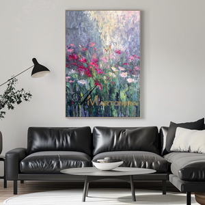 Acrylic Flower Painting | Colorful Wall Art | Floral Wall Art For Living Room | Extra Large Canvas Wall Art #CF103
