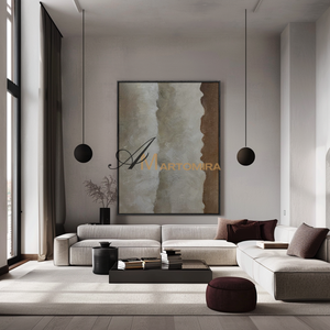 Abstract Landscape Painting | Beach Landscape Painting | Neutral Canvas Wall Art #MF147