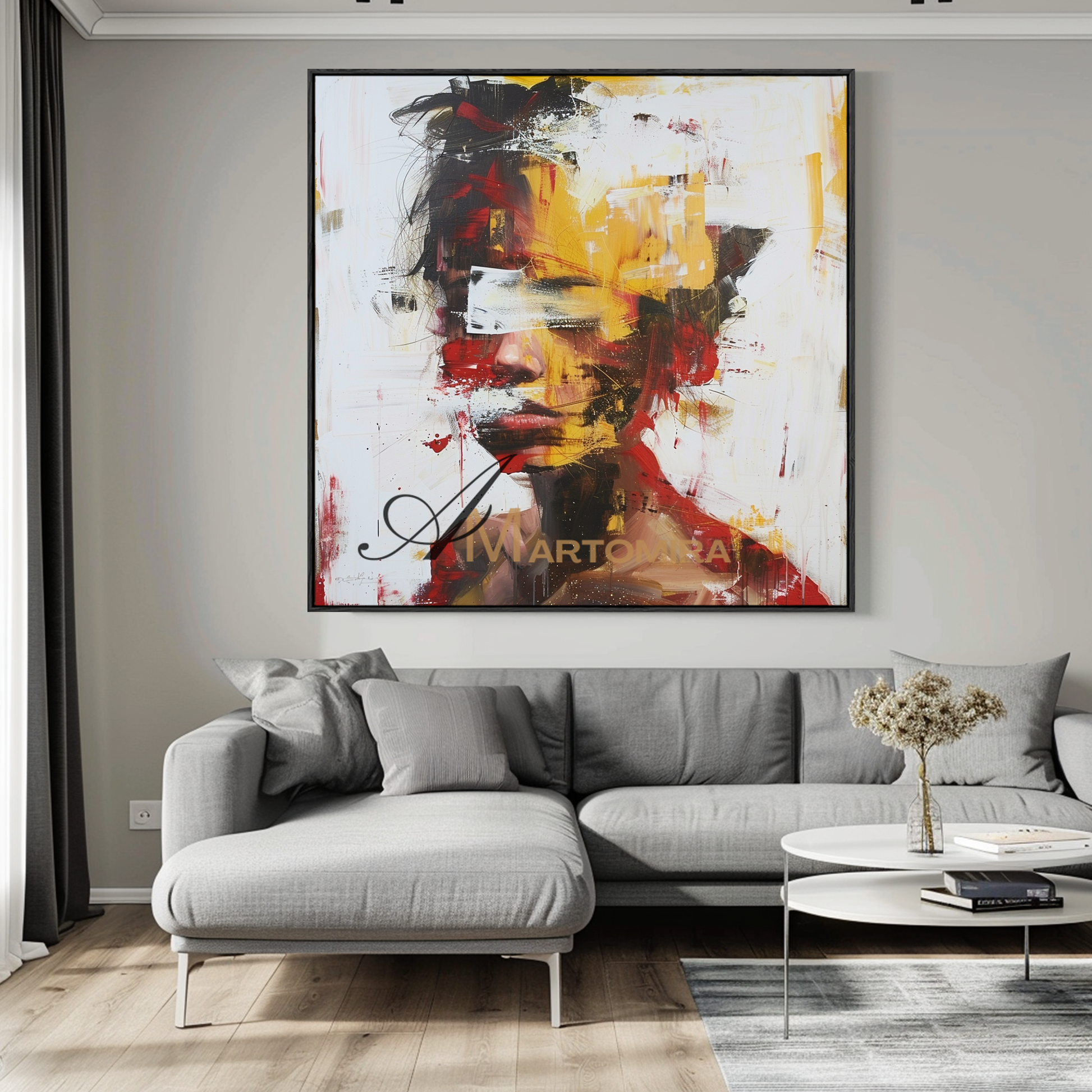 Abstract Woman Painting | Portrait Of Woman | Abstract Wall Art For Living Room | Abstract Painting #AP119