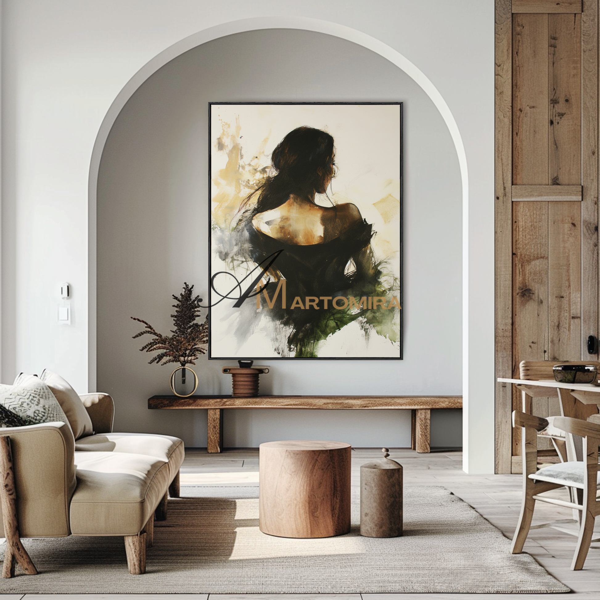 Painting Art Woman | Modern Wall Decor Art | Feminine Wall Art For Bedroom | Canvas Wall Decor #AP124