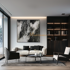 Landscape Wall Art | Mountain Landscape Art | Black And White Wall Art | Decorative Wall Art #MF119