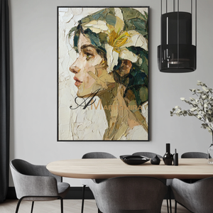 Portrait Of A Woman | Abstract Woman Painting | Abstract Canvas Art | Extra Large Wall Art For Living Room #AP135