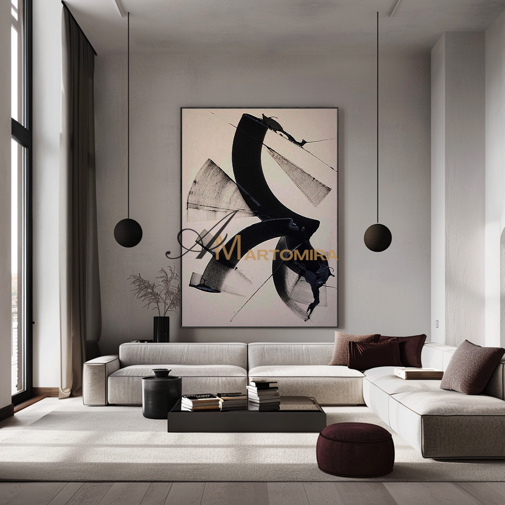 Large Abstract Wall Art | Contemporary Wall Decor | Wall Art For Living Room #MF131