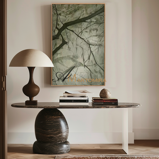 Painting The Tree | Green Wall Art | Abstract Tree Painting | Tree Branch Wall Art #MF084