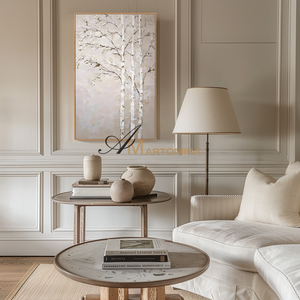 Tree Wall Art | Extra Large Canvas Wall Art | Nature Art Landscape | Beige Wall Art #MF096
