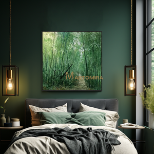Green Wall Art | Bamboo Wall Art Decor | Large Art For Living Room Walls | Wall Art Decor #MF087