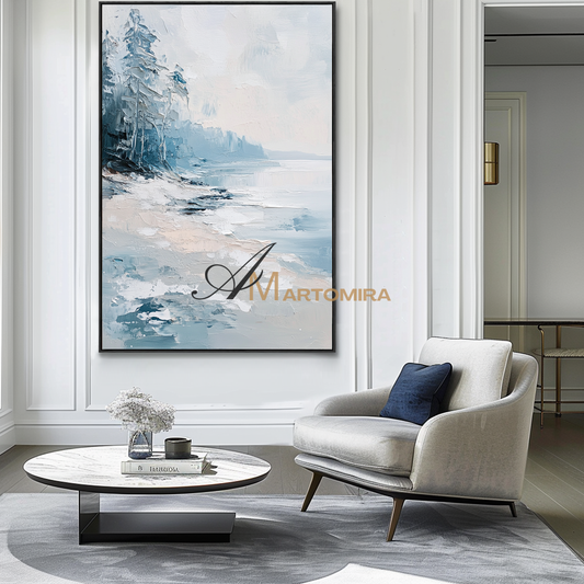 Landscape Wall Art | Lake Wall Art | Black And White Wall Art | Extra Large Landscape Wall Art #CL092