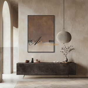 Wabi-Sabi Wall Art | Abstract On Canvas Paintings | Brown And Beige Wall Art #MF113