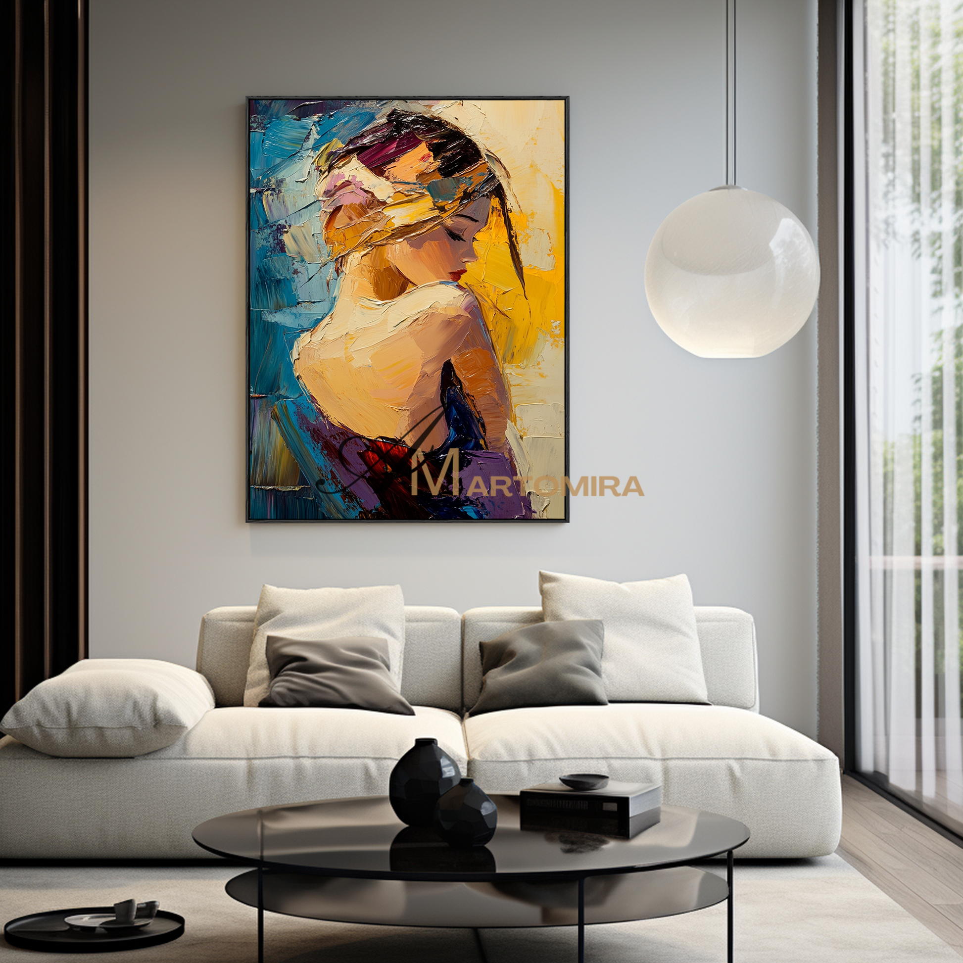 Woman In Gold Painting | Portrait Of A Beautiful Woman | Decorative Wall Art | Wall Decorations #AP134