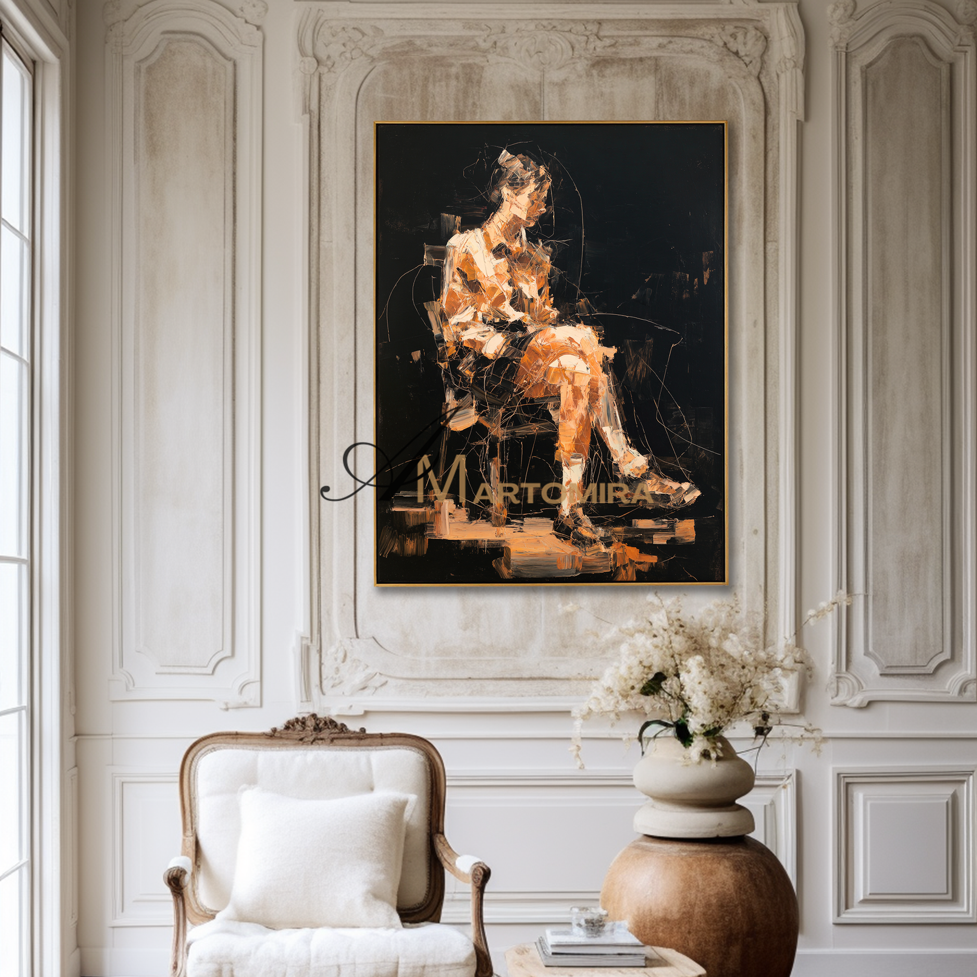 Abstract Canvas Art | Abstract Woman Painting | Feminine Wall Art For Bedroom | Abstract Art Paintings #AP122