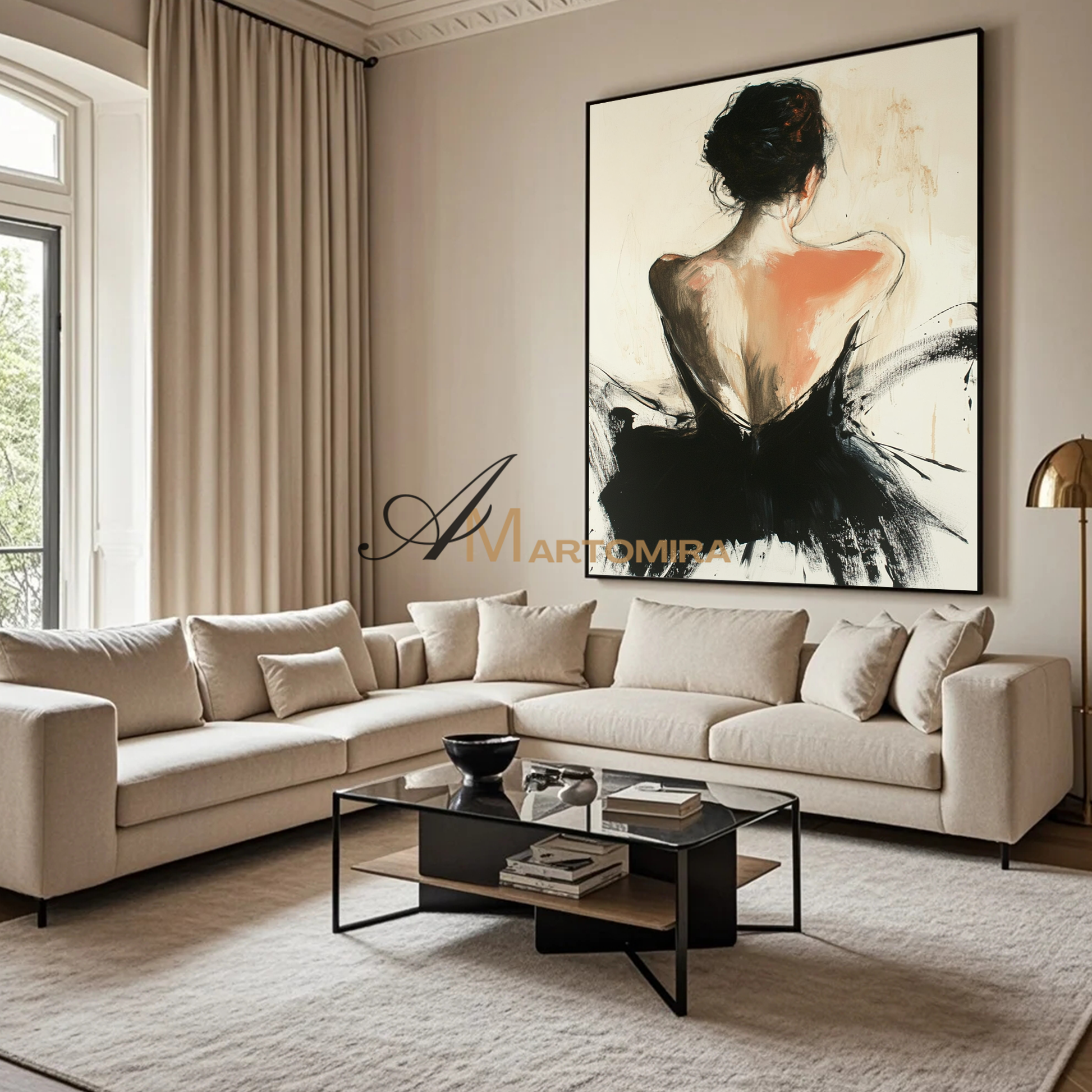 Women Body Painting | Back Of A Woman Painting | Contemporary Wall Art Decor | Contemporary Wall Decor #AP130