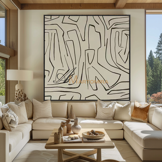 Geometric Wall Art | Abstract Minimalist Art | Minimalist Wall Art For Living Room  #MF142
